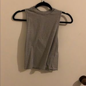 Black and white striped tank top